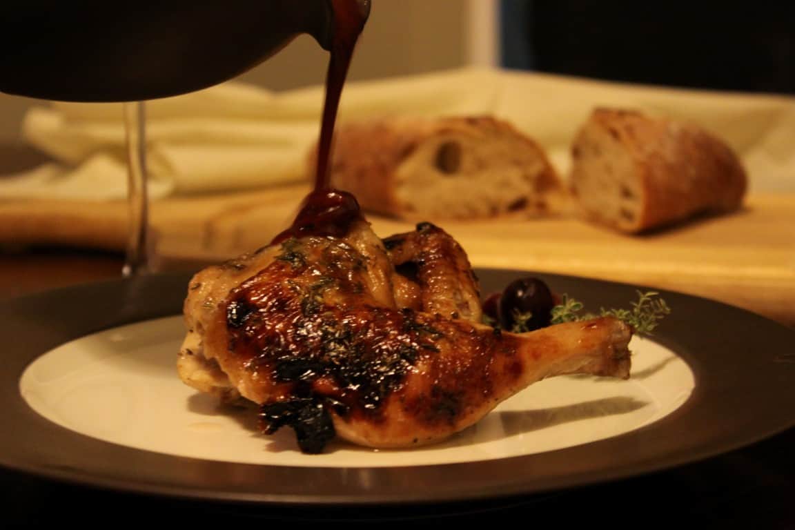 Cornish Game Hens with Triple Cranberry Thyme Sauce Home Sweet Jones