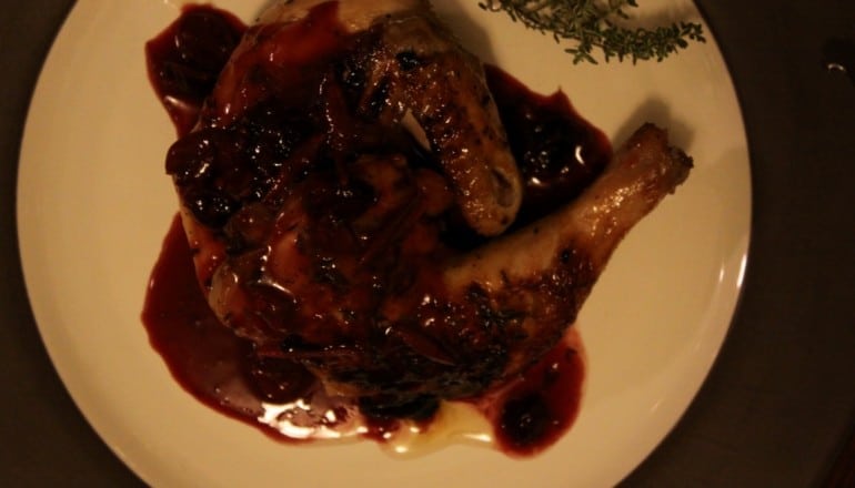Cornish Game Hens with Triple Cranberry Thyme Sauce