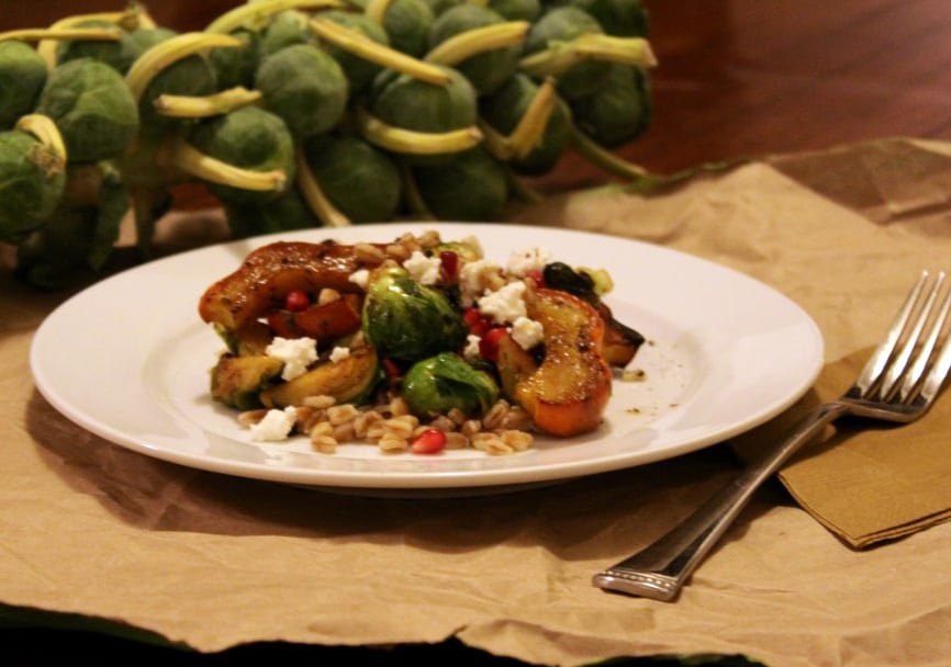 Squash, Brussels Sprout and Farro Salad