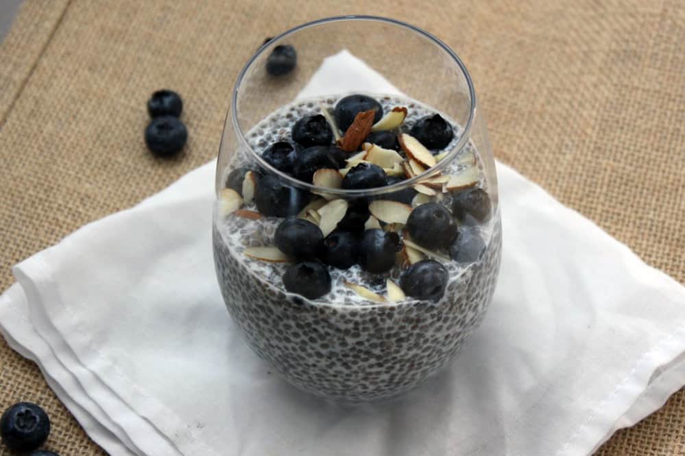 Blueberry Almond Chia Seed Pudding