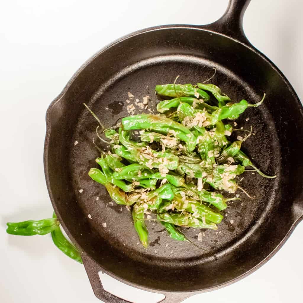 Blistered Shishito Peppers with Dancing Bonito Flakes