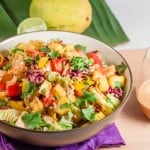 Thai Mango salad with Spicy Peanut Sauce