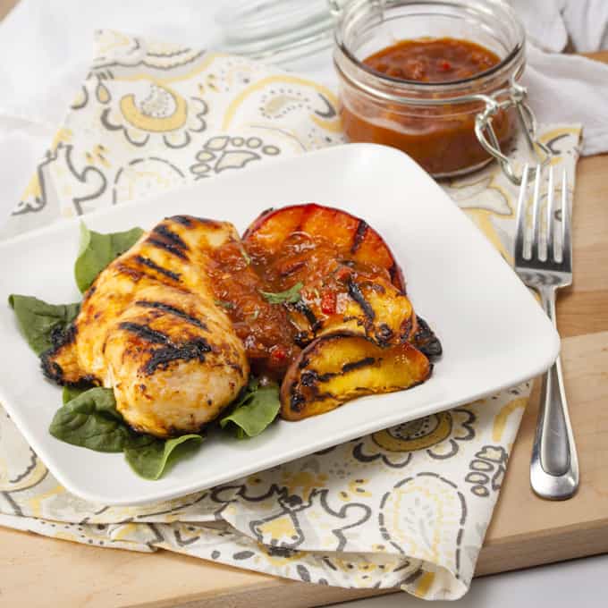 Chipotle Peach Grilled Chicken