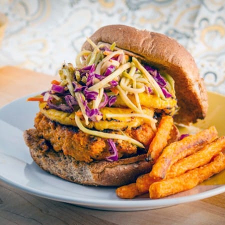 Sriracha and Grilled Pineapple Thai Turkey Burger