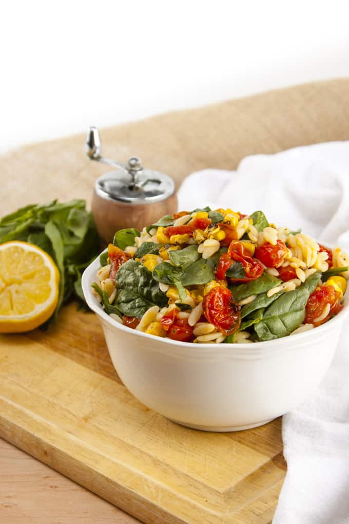 Summer Orzo with Melted Tomatoes