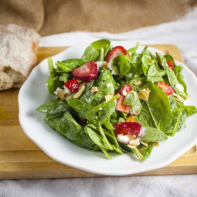 Strawberry, Spinach, Goat Cheese Salad