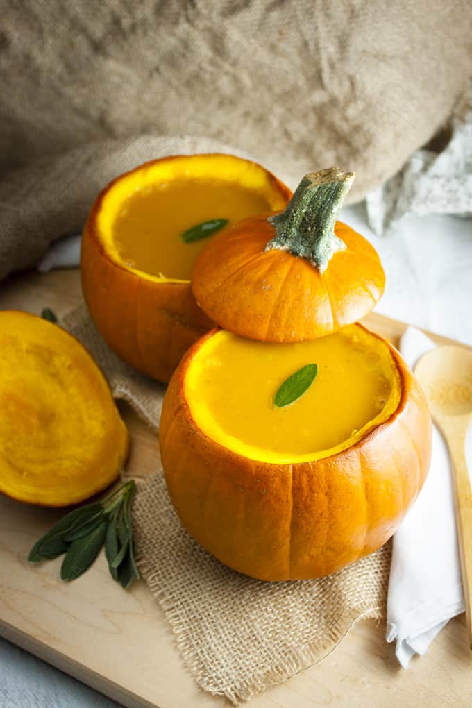 Pumpkin Squash Soup with Sage