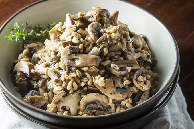 Sauteed Mushrooms and Farro