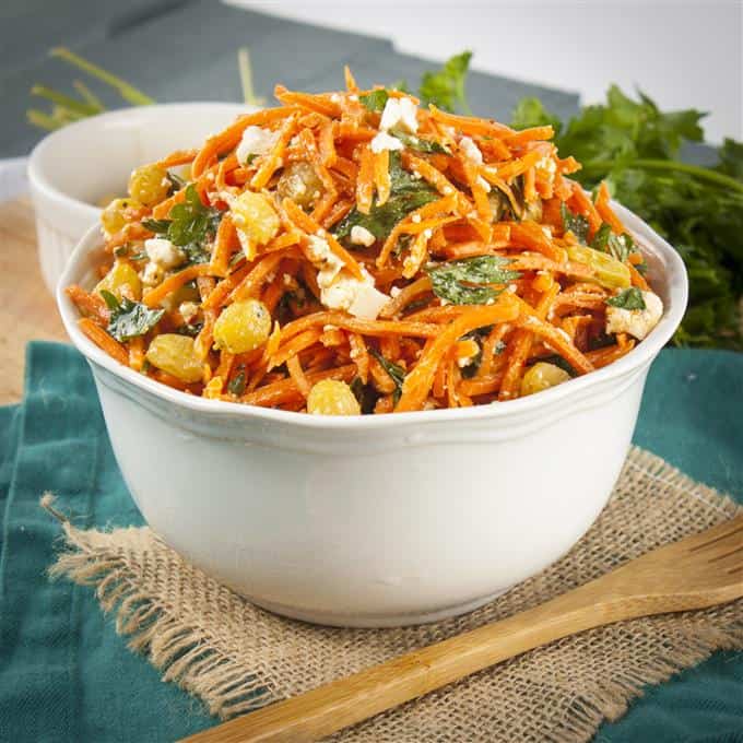 Moroccan Carrot Salad with Spicy Lemon Dressing