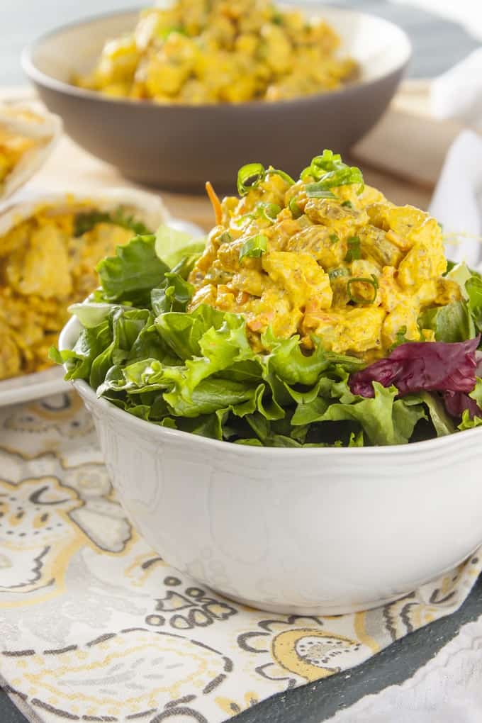 This Curry Chicken Salad is healthy, easy, and completley AWESOME!