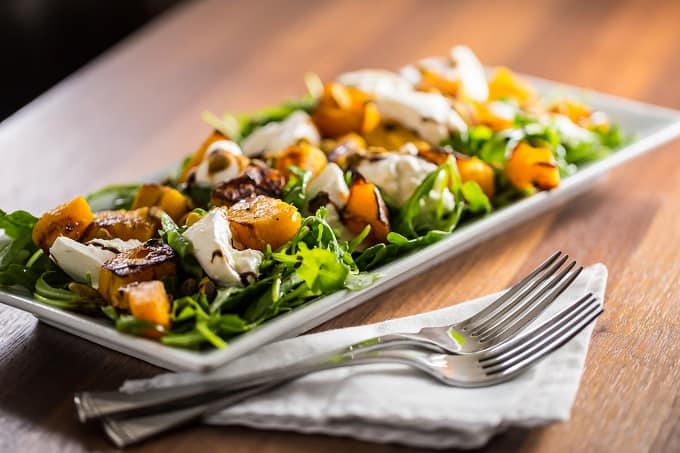 Roasted Butternut Squash and Burrata Salad